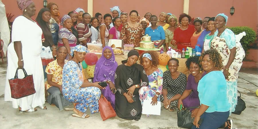 Women learning vocational skills at a BOEGEF workshop